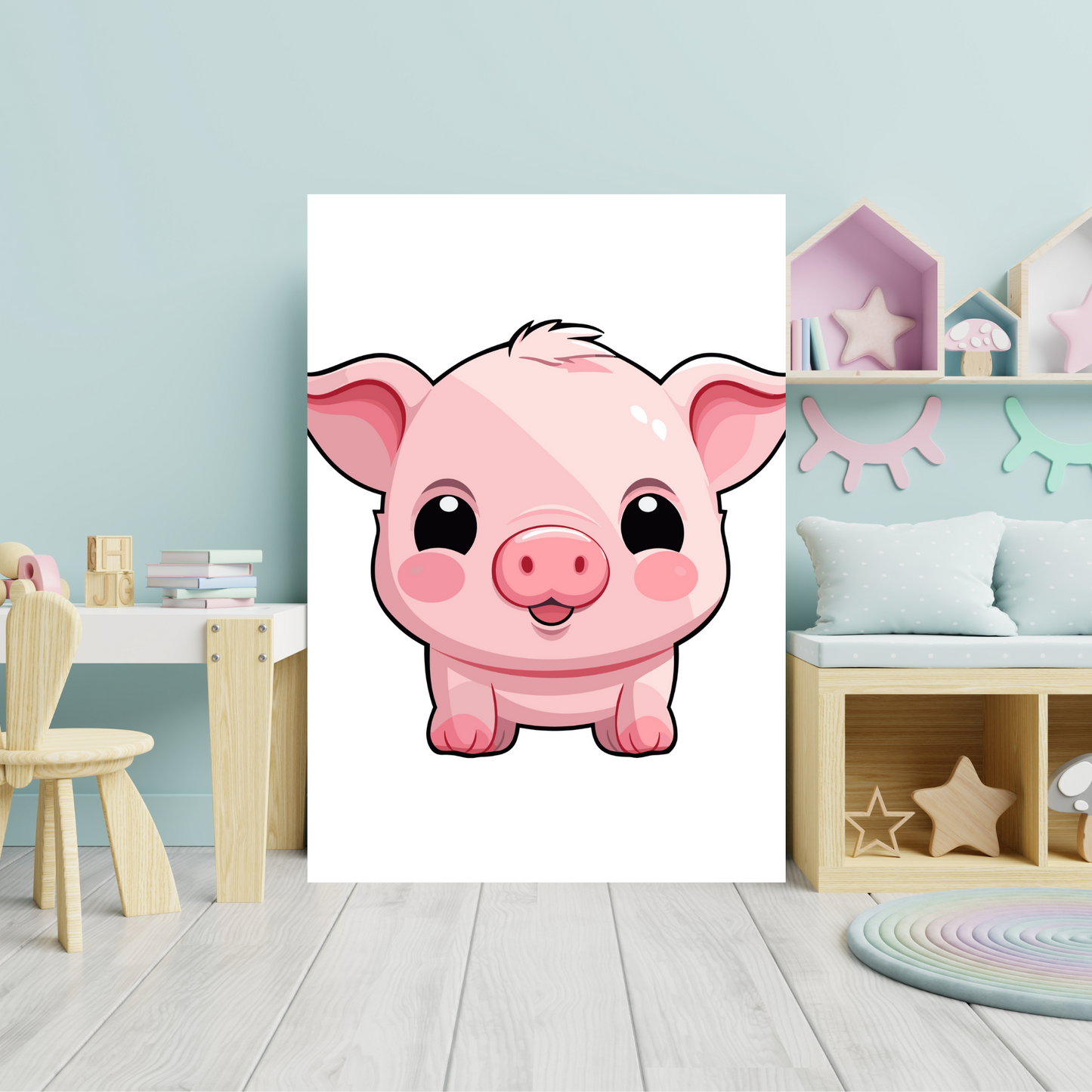 pig framed wall art