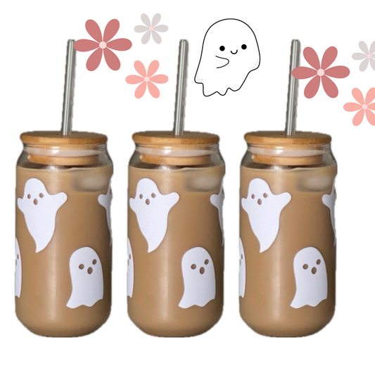 Cute ghosts bamboo glasses