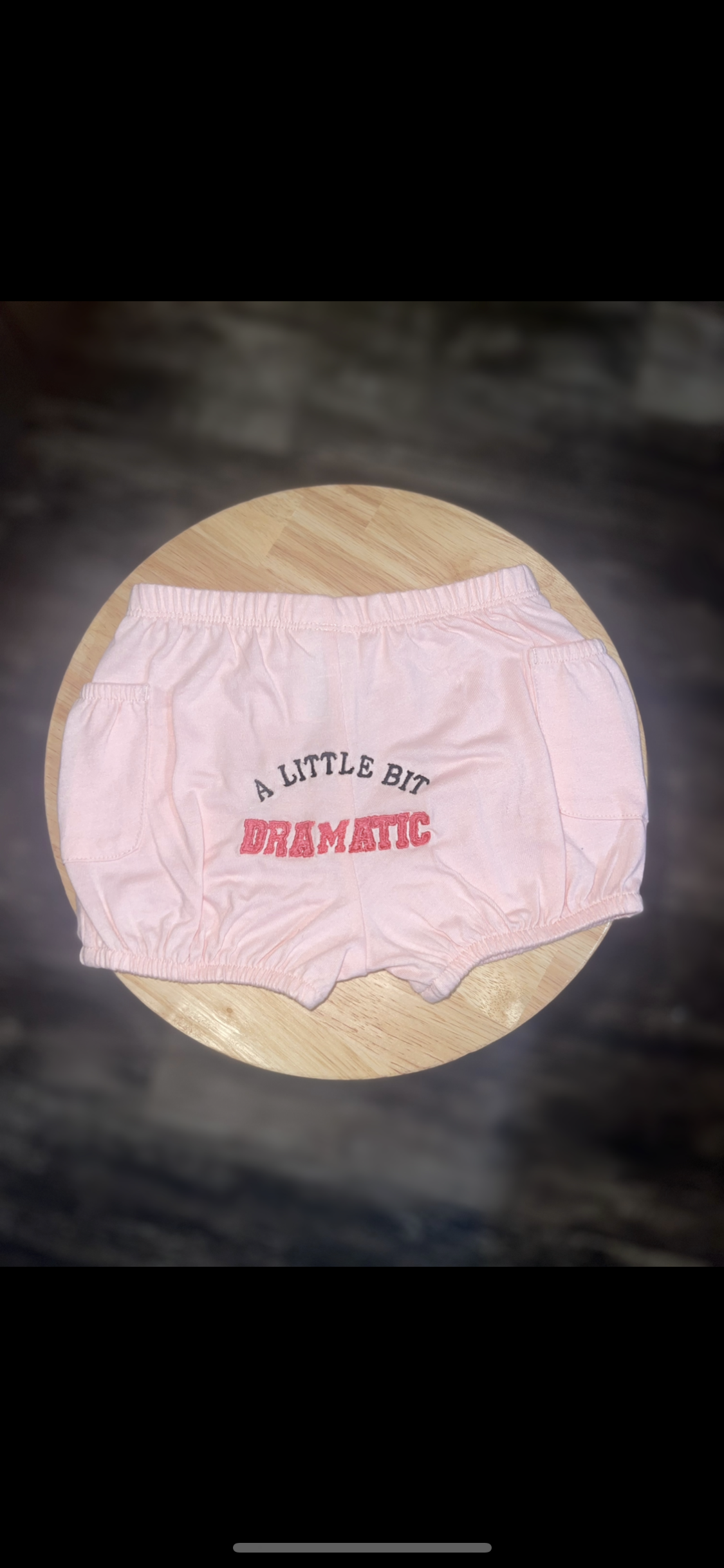 A little bit dramatic baby shorts