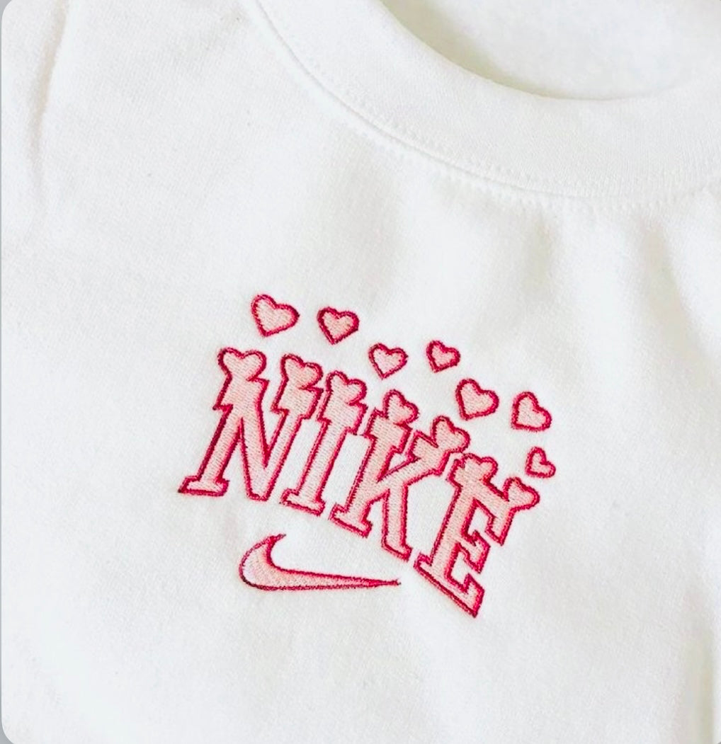 Nike hearts inspired onesie